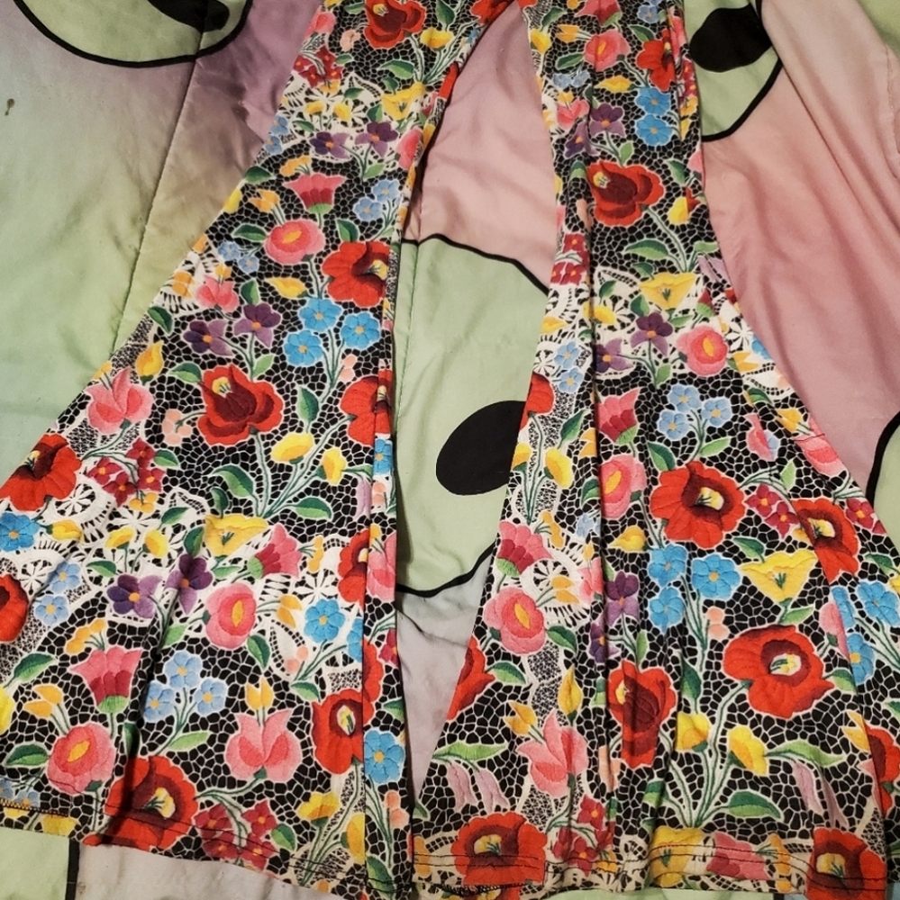 Jades London floral bell bottom flares - Picture 2 of 10
